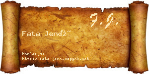 Fata Jenő névjegykártya